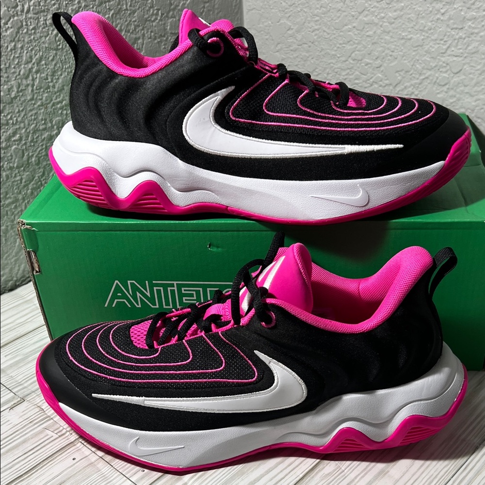 Nike Giannis Immortality 4 Big Kids' Basketball Shoes‎ sneakers Black Pink 7Y